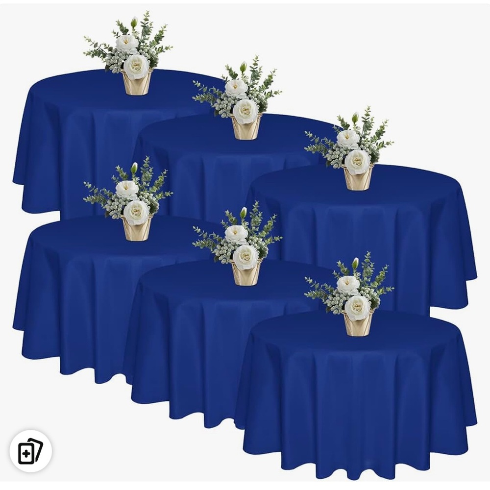 Royal Blue (3) Round 120 inch Tablecloth